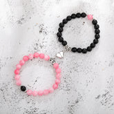 Peach Heart Couple Bracelets